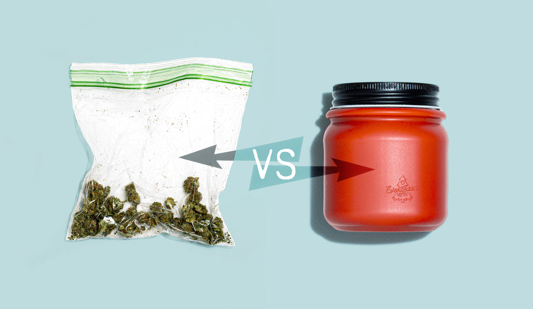 Weed stored in plastic bag vs jar