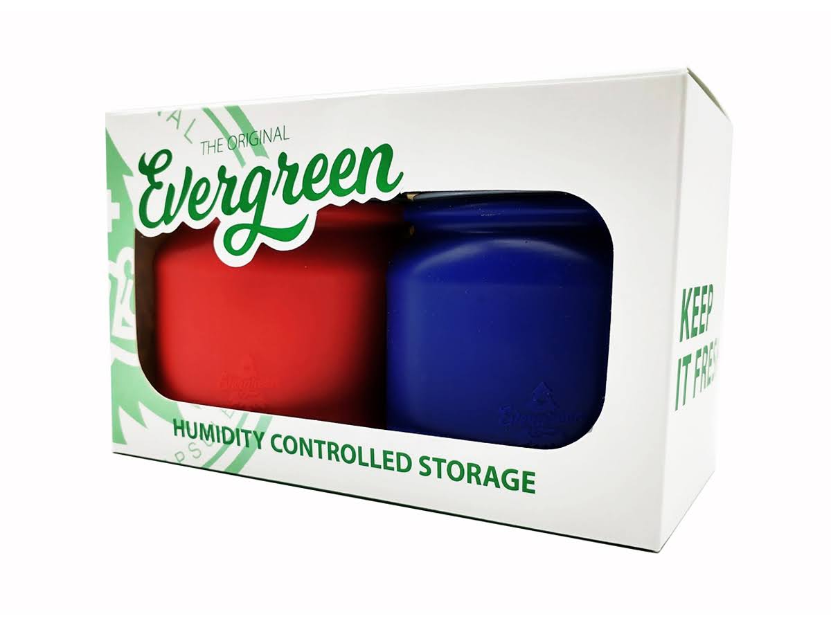 Evergreen Storage Solution 2-Pack Gift Box in red and cobalt blue